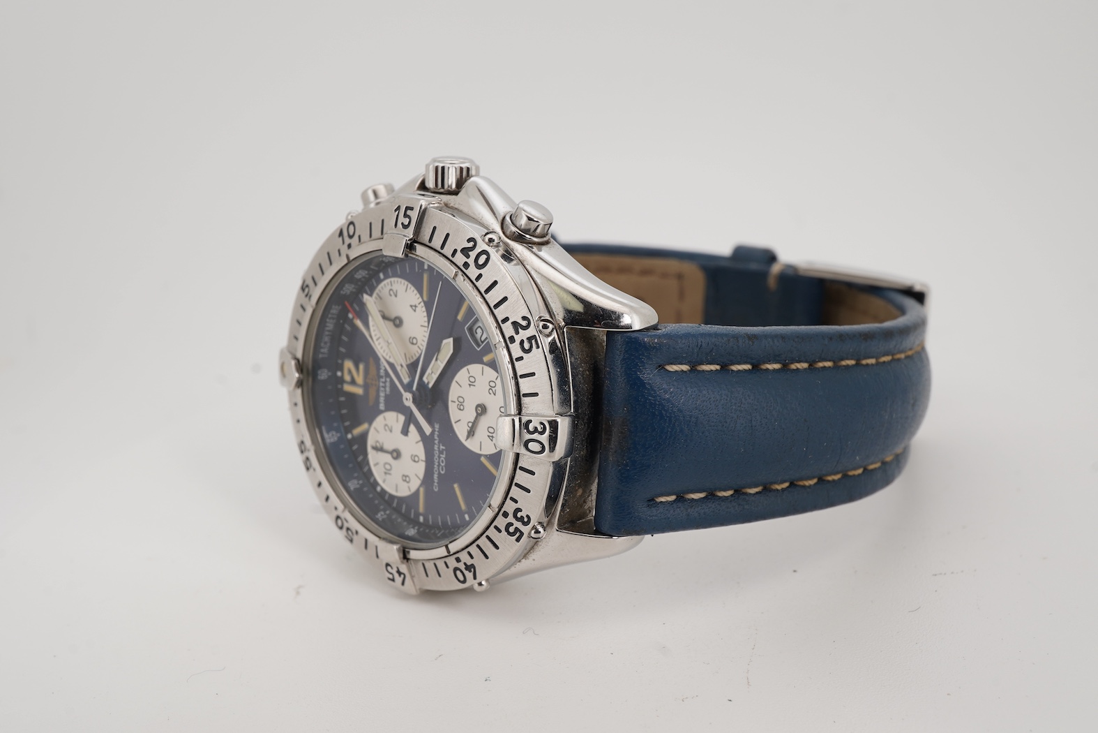 A gentleman's early 20th century stainless steel Breitling Colt Chronographe quartz wrist watch